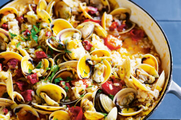 Chorizo and Vongole Baked Risotto Recipe