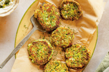 Zucchini Patties with Feta and Dill