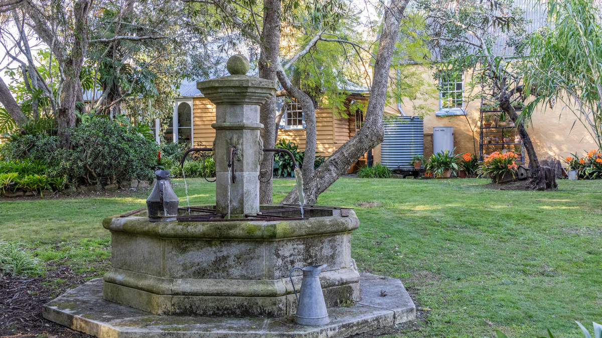 Garden Fountain in the backyard