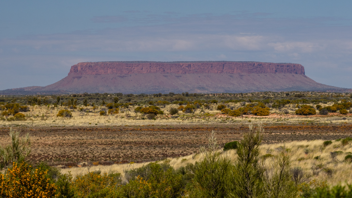 Uluru view from a distance